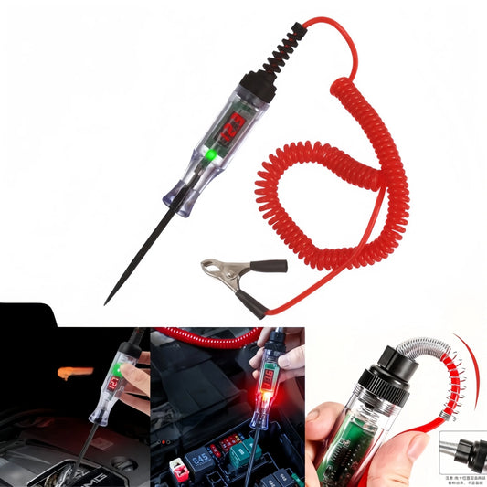 Liyao B 6V 12V 24V Dc Araba Kamyon Gerilim Devre Test Cihazı Dijital Ekran Uzun Prob Kalem Ampul Otomobil Teşhis Araçları Oto Tamir 