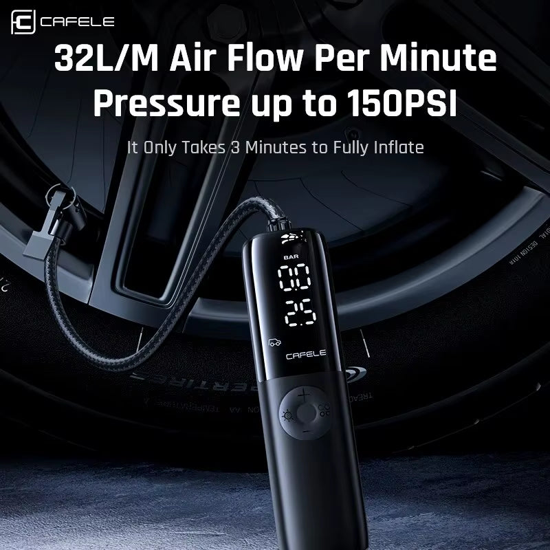 Araba Lastiği Hava Pompası 12V 150PSI Hava Kompresörü Taşınabilir Kablolu Elektrikli Şişirme Cihazı Araba, Motosiklet, Bisiklet ve Genişletilmiş Güç Kablosu